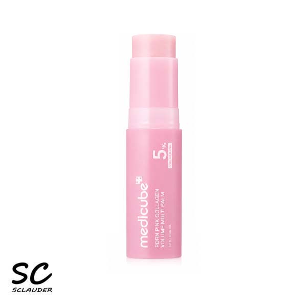 بالم استیکی حجم‌دهنده و جوانساز PDRN و کلاژن مدی‌کیوب مدل Pink Collagen Volume حجم ۱۰ گرم